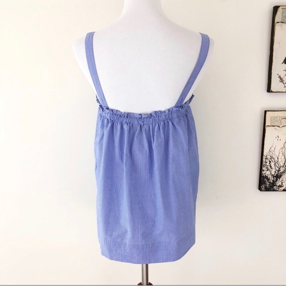 J CREW BUTTON AND RUFFLE TOP - Picture 3 of 7